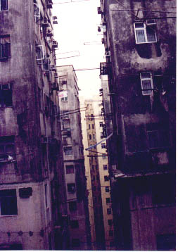 View from our room in Chungking Mansions