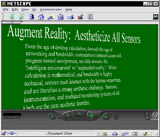 Augument Reality: Aestheticize all Sensors